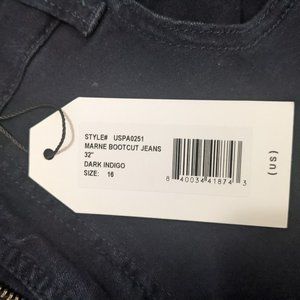 NWT Ladies Jeans Universal Standard Plus Size 16 Marne Bootcut